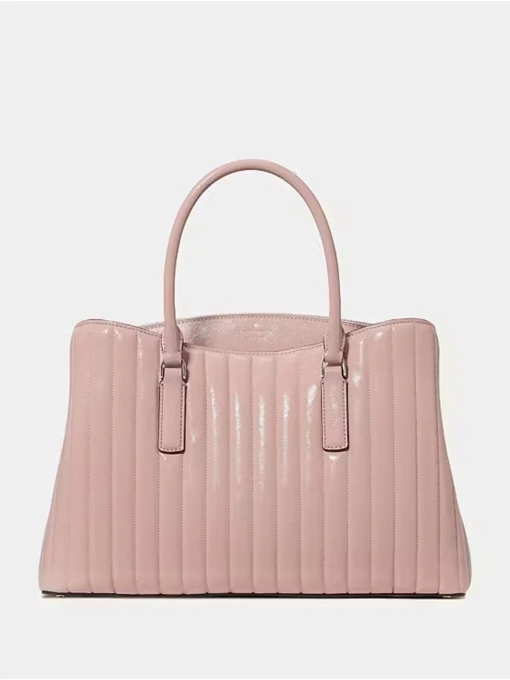 ♠️Kate Spade New York Thompson Street Shiny Quilted Satchel Bag, Rose Smoke NWT